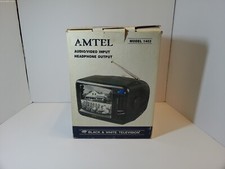 Amtel 1403 Retro Vintage 5 Inch VHF/UHF Black & White TV