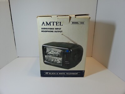 Amtel 1403 Retro Vintage 5 Inch VHF/UHF Black & White TV