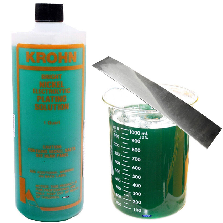 Silver Electroplating Solution - 1 Quart (32 Oz) Jewelry Plating Bath For Metal Pieces - Krohn Brand