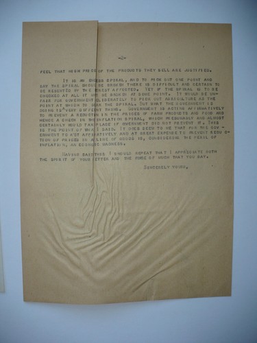 1947 VIRGINIA SENATOR WILLIS ROBERTSON AUTOGRAPH LETTER, POLITICAL CONTENT - Picture 5 of 5