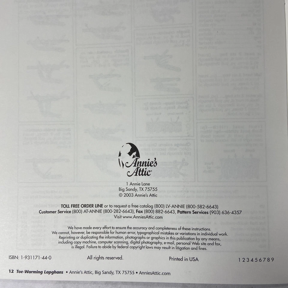 Annie's Attic вязаный крючком узор 874312 носок согревающий Lapghans 2003 - Изображение 3 из 4