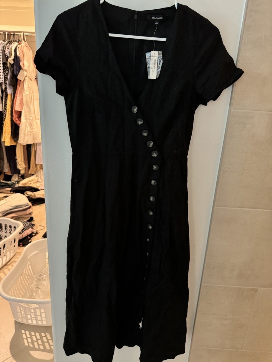 chinese dress ladies NWOT Madewell Nina Linen & Viscose Blend One Shoulder Midi Dress Size   theuntamedthread.com