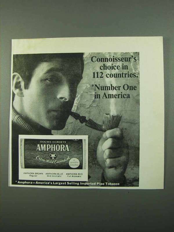 amphora tobacco 1969 Amphora Tobacco Ad - Connoisseur's Choice