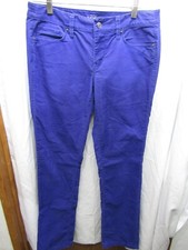 WOMENS ANN TAYLOR LOFT MODERN STRAIGHT BLUE CORDUROY PANTS SIZE 4 INSEAM 31"