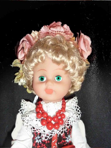 Muñeca Polaca Polonia Traje Popular Tradicional Cracovia 19" De colección detallada 1960 - Imagen 6 de 6