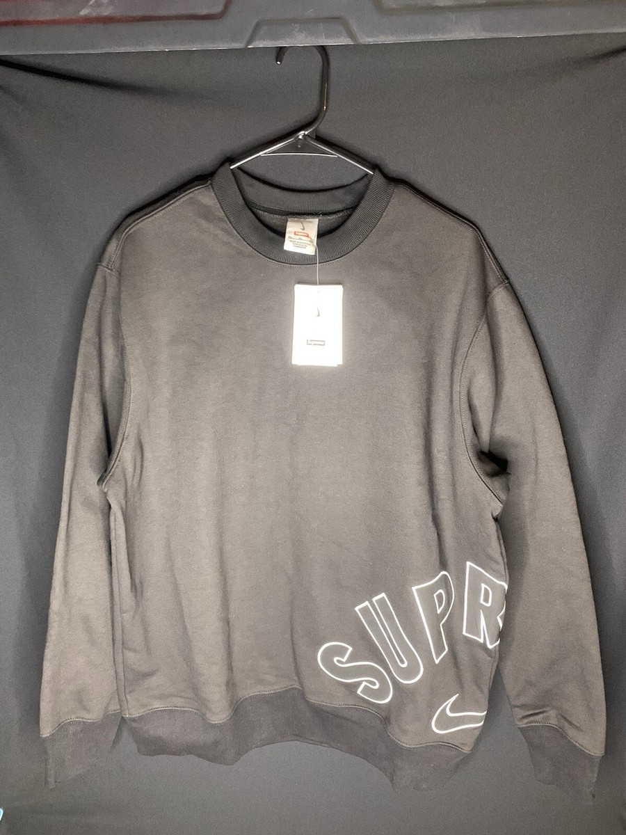 Supreme X Nike Arc Crewneck Sweatshirt Black Size XL New P59