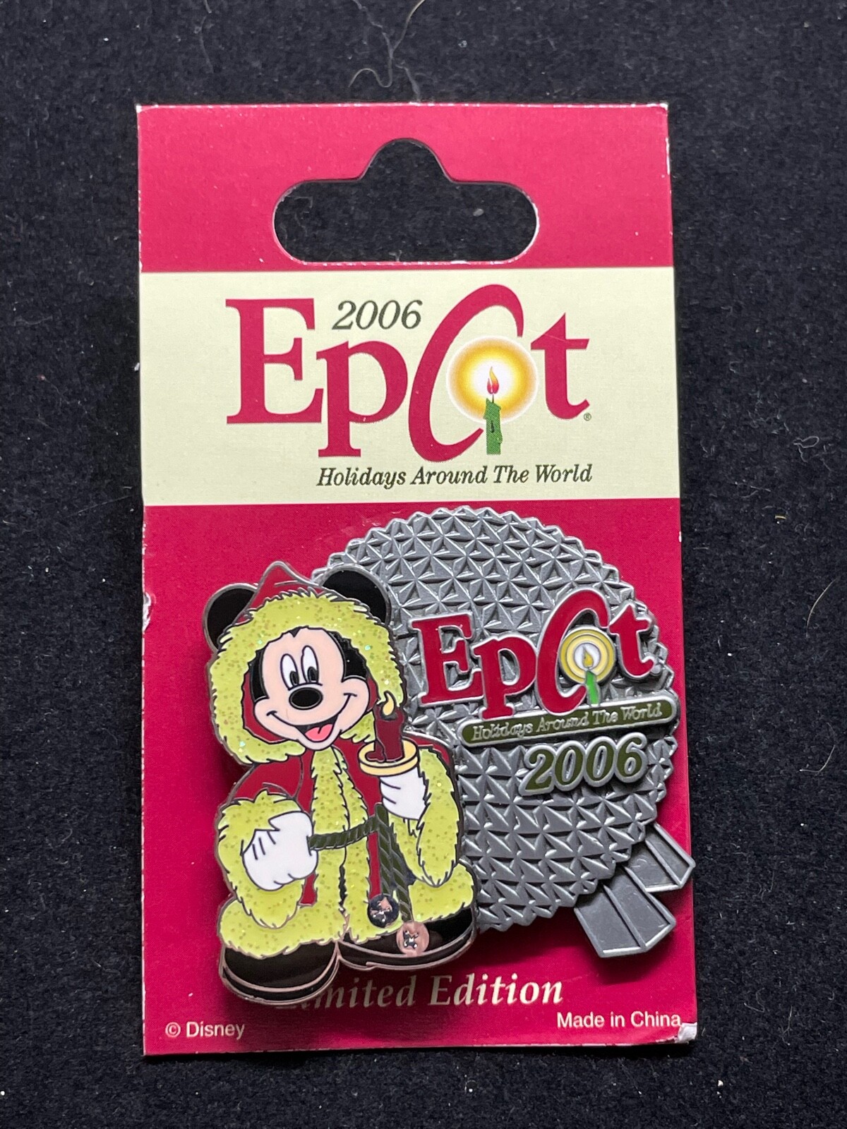 Disney Pin Epcot Holidays Around the World 2006 Mickey Spaceship Earth LE 51013