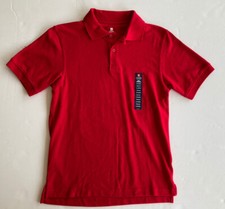 NWT Ralph Lauren CHAPS Boys L 14-16 Red School Uniform Pique Polo Shirt