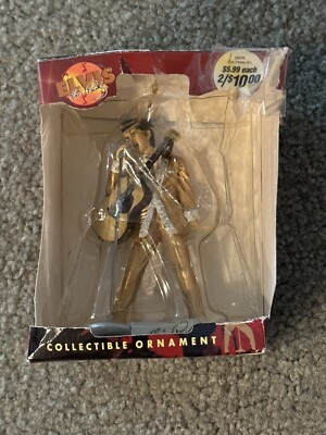 Trevco ~ Elvis Presley Ornament #80 ~ Elvis Gold Lame Suit w/Guitar & Microphone