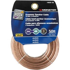 Monster Cable Speaker Wire Economy Grade 50 ' Card
