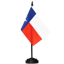 Anley Texas Deluxe Desk Flag Set - 6 x 4 Inch Miniature TX Flag