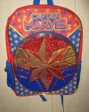 MARVEL New 16" Glittery AVENGERS CAPTAIN MARVEL Backpack
