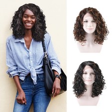 Gift Short Synthetic Lace Front Wigs Loose Curly Hair Heat Resistant Wig Women