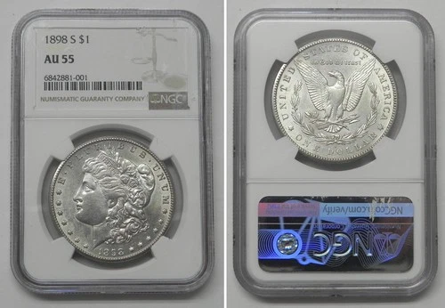 1898-S Morgan Dollar, NGC AU55  #1001