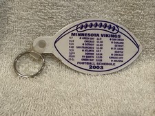 RARE 2003 Minnesota Vikings Season Schedule Keychain, COOL-LOOK!!
