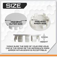 2.4Inch 62MM Wheel Center Caps, Pack of 4 Outer 62MM , Inner 56MM Silver