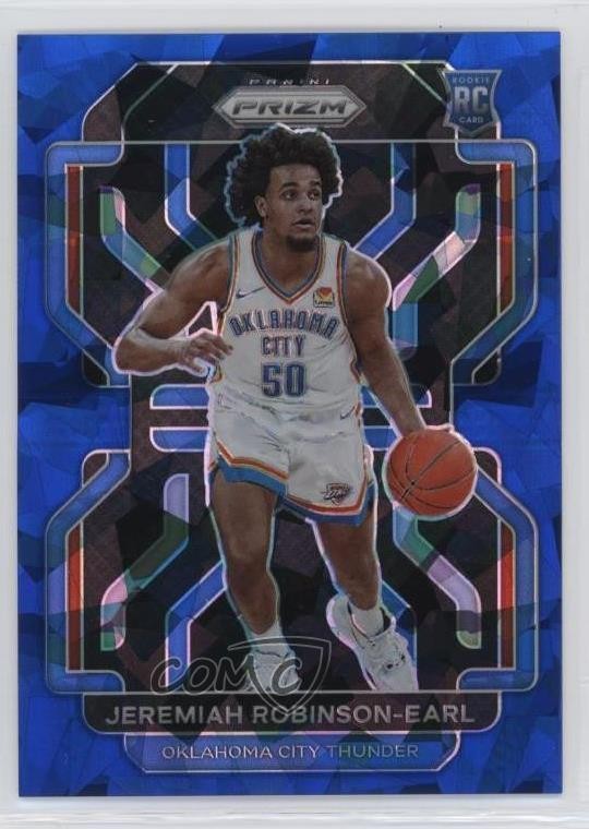 2021-22 Panini Prizm Blue Ice 105/125 Jeremiah Robinson-Earl #319 Rookie RC 14cm