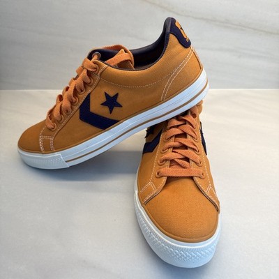 Size 9 - Converse Star Player OX Low Premium Canvas - Orange W/purple