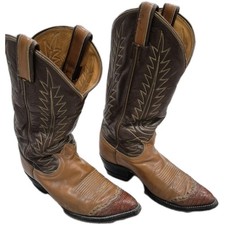 Vintage Tony Lama Cowboy Boots 6243 Pointed Toe Sz 7 D Pre Owned Condition
