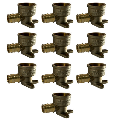 10 Pack XFITTING 1/2 Pex A X 3/4 Female Elbow w. Drop Ear, Expansion Female Ear
