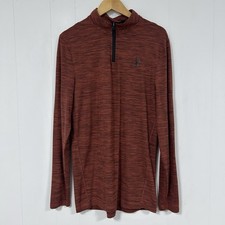 Spyder Active 1/4 Zip Top Long Sleeve Womens Medium Heather Red Pullover ProW B