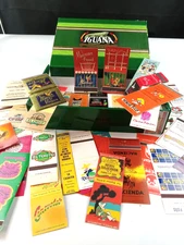 30 VTG MEXICAN MATCHBOOK COVERS & 2 FEATURE BOOKS SHIPPED IN IGUANA CIGAR BOX