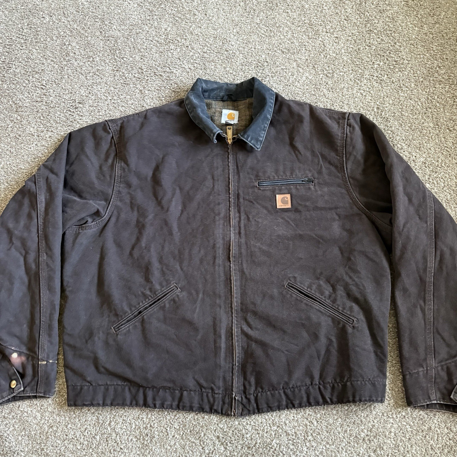 Carhartt Detroit Jacket J97 DKB Mens 2XL Tall Brown P… - Gem