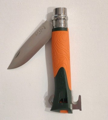 NEW - OPINEL FRANCE No.12 OUTDOOR EXPLORE ORANGE (002454) WITH TICK REMOVER