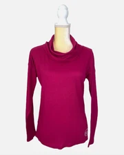 Michael Kors Long Sleeve Turtleneck Top Long Sleeve Shirt Size: L Pink Crimson