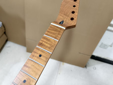 22 fret Reverse head Roasted flame Maple guitar neck 25.5 inch matte replace