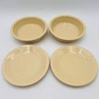 Homer Laughlin Fiesta Ware Salad Dessert Plates & Bowls Yellow Lead Free