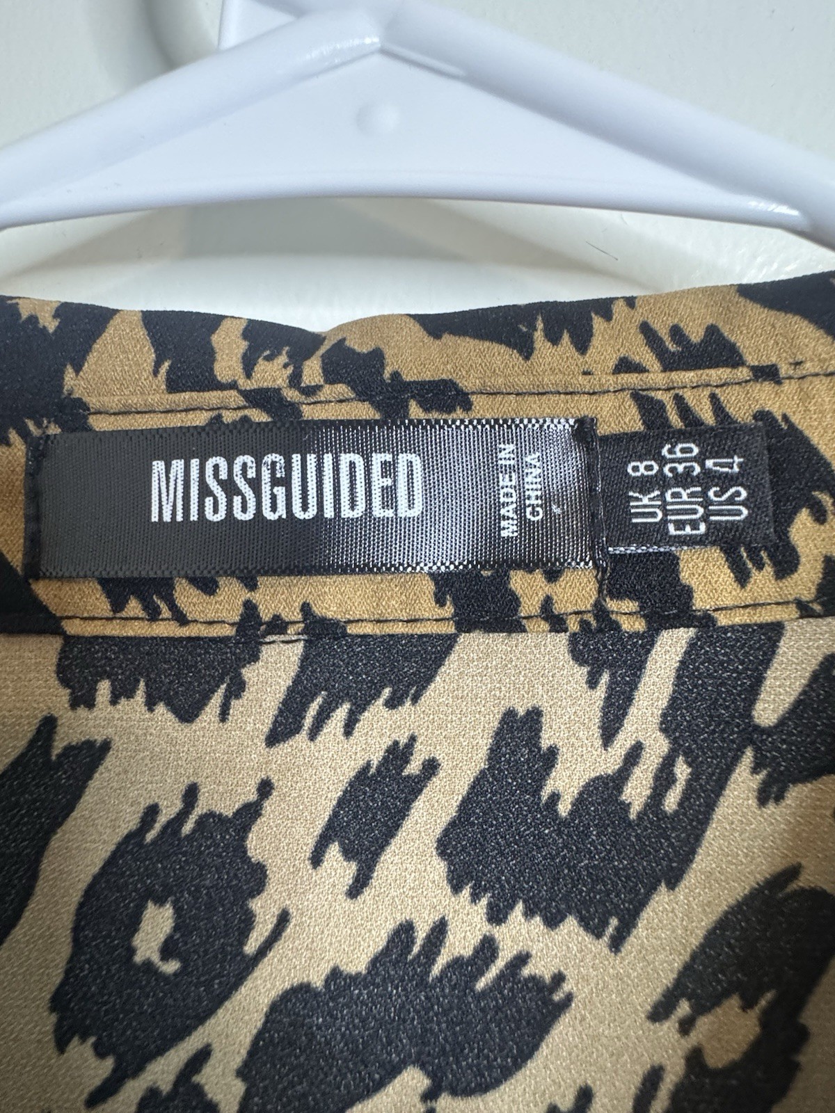Missguided Leopard Print Chiffon Button Collared … - image 2
