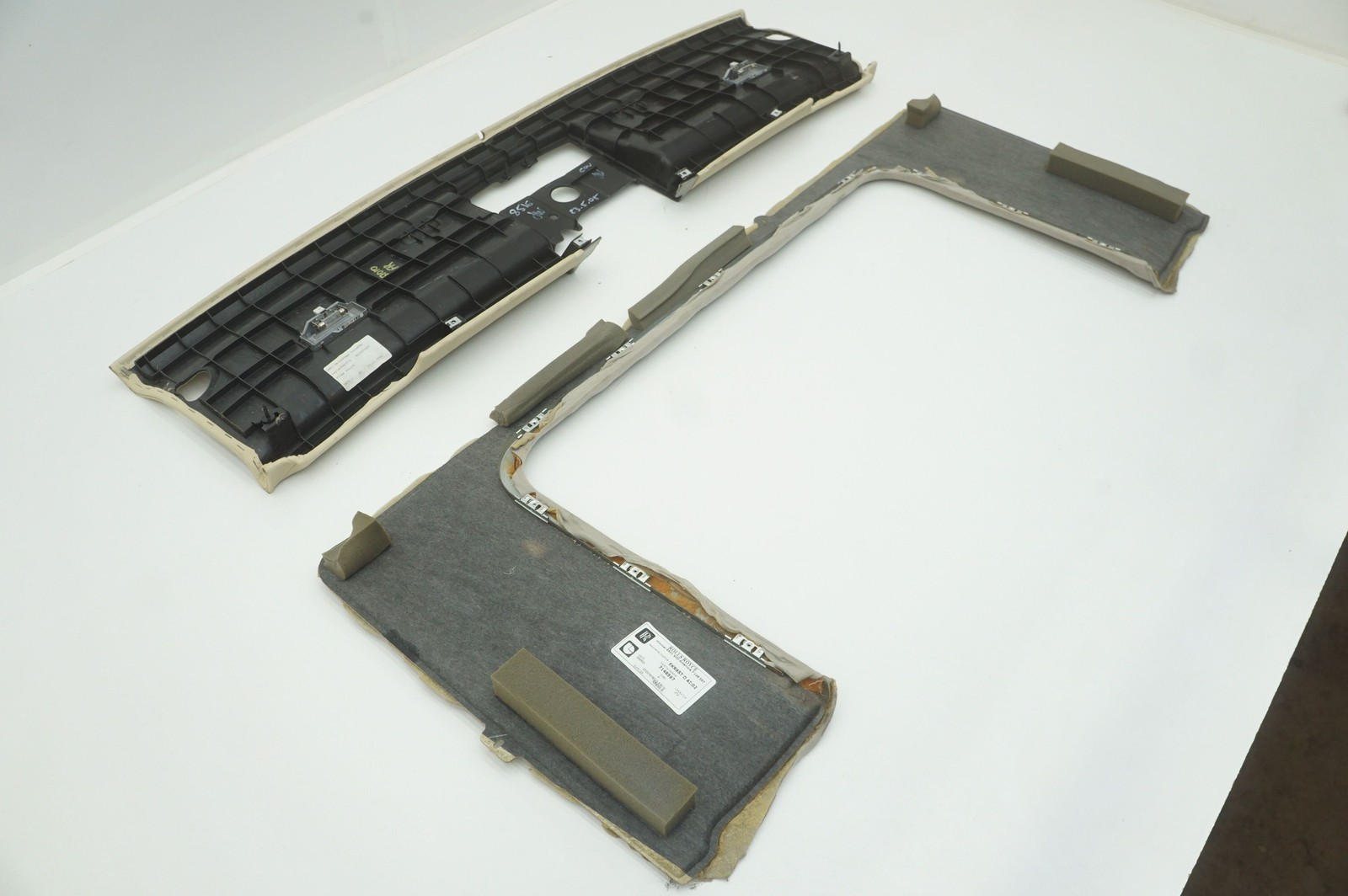 Set 2 Front Headliner Tan Leather OEM 51447148595 Rolls Royce Phantom Vii 2006