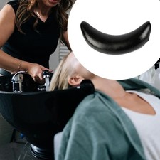 Shampoo Bowl Neck Rest Black Waterproof for Home Salon Soft Silicone Pillow