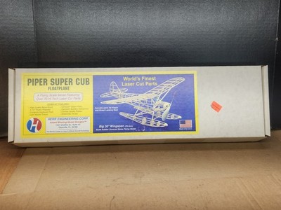 Herr Piper Super Cup Floatplane Airplane Kit Rubber Power Balsa 30'' Wingspan