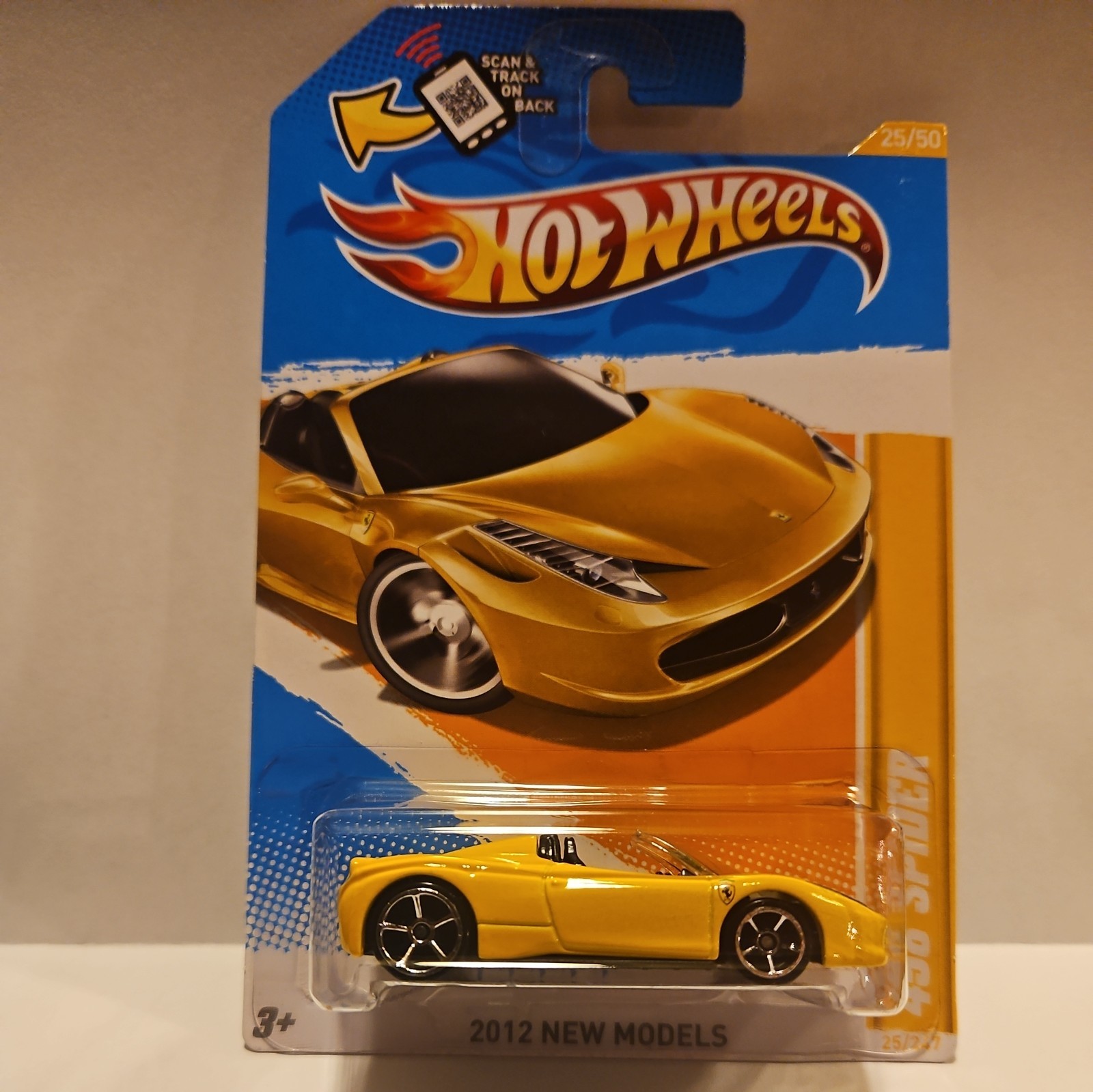 Hot Wheels 2012 HW Premiere Series #25 Ferrari 458 Spider Yellow
