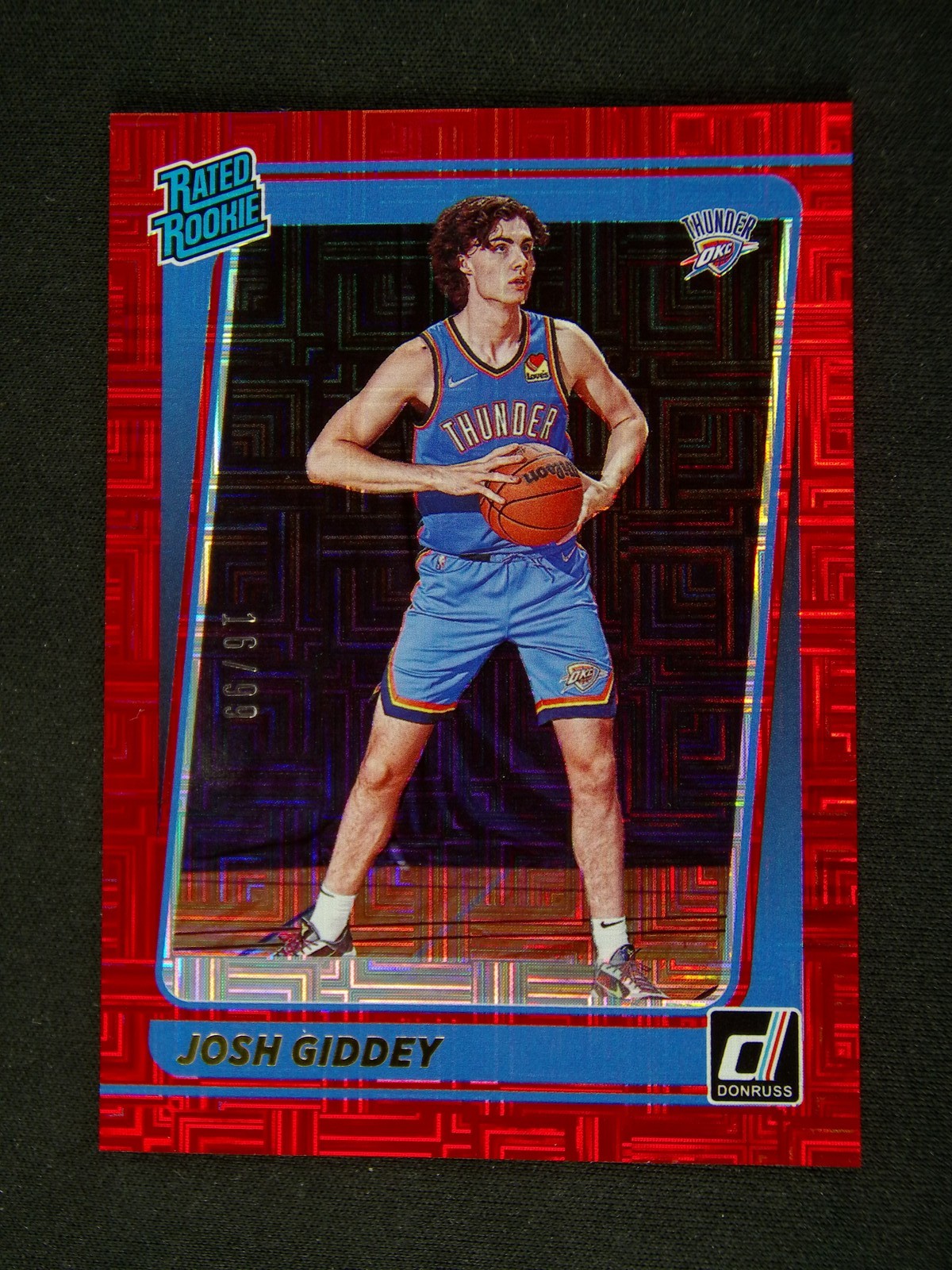2021-22 Panini Donruss Josh Giddey #202 RC Rated Rookie Red Choice /99