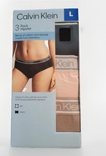 Calvin Klein Womens 3 Pack Stretch Hipster Size Large NEW