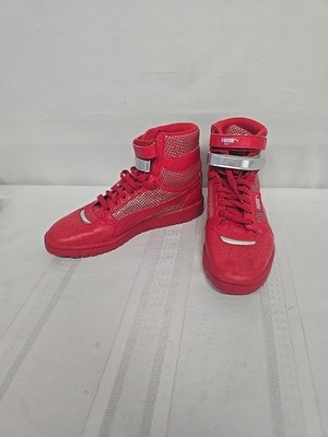 Puma Sky II Hi Future Red Silver High Top Sneakers Women's Size 8 Retro Shoes