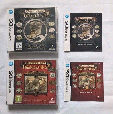 Professor Layton Curious Village & Pandora's Box (Nintendo DS mit Anleitungen) Restposten