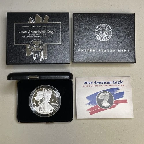 1776 - 2026 W PROOF 1 Oz American Silver Eagle US MINT w/ OGP
