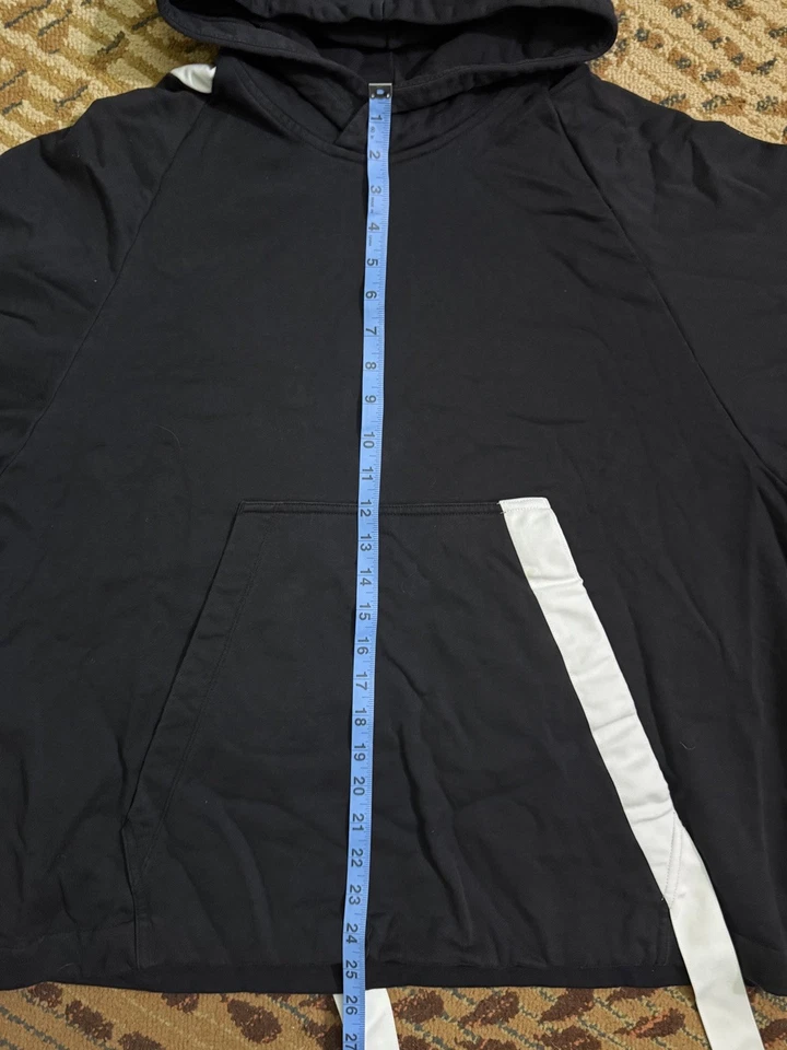 РЕДКАЯ Y-3 Adidas четверть рукав 3 полоски толстовка с капюшоном Yohji Yamamoto толстовка - Изображение 3 из 4