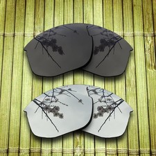 Black Silver Replacement Lens for-Oakley Mercenary Polarized