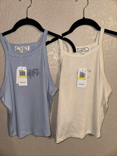 New Two 2 Hippie Rose Medium Junior Tank Tops Crop