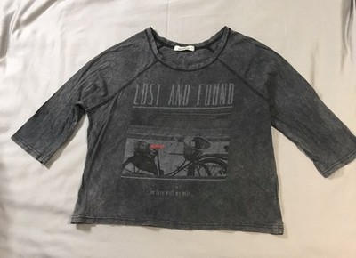 Pull & Bear Sweatshirt Womens Large Gray Raglan Sleeve