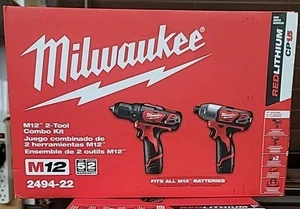 Milwaukee 2494-22 M12™ Cordless LITHIUM-ION 2-Tool Combo Kit. *Brand New Sealed*
