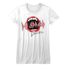 Camiseta para mujer Def Leppard LOVE BITES EE. UU. Gira Banda de rock Top Mercancía de concierto