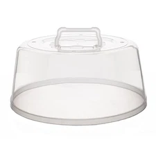 Large Microwave Cover for Food - Splatter Guard Lid - Cake Stand Clear 