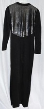Vintage 1970's Black Silver Sequin Jumpsuit Playsuit Size 5-6