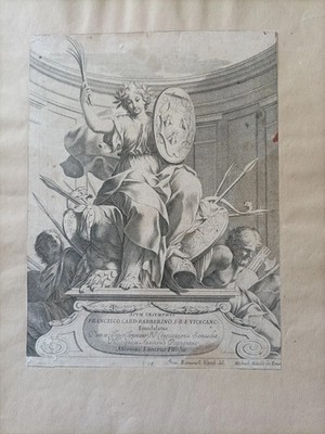 Original Aquaforte By Romanelli XVIII CENTURY The Crowned Victory